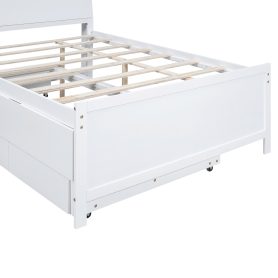 Full Size Platform Bed with Storage LED Headboard, Twin Size Trundle and 3 Drawers 37 Full Size Platform Bed with Storage LED Headboard, Twin Size Trundle and 3 Drawers