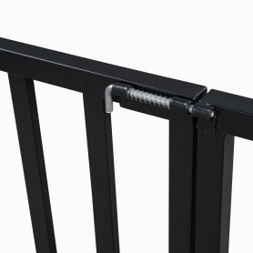 Full Size Metal House Bed With Fence And Door