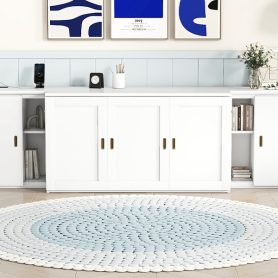 Queen Size Murphy Bed with Shelves, Cabinets and USB Ports