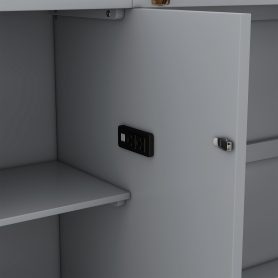 Queen Size Murphy Bed with Shelves, Drawers and USB Ports