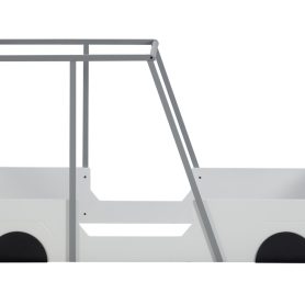 Wooden Twin Size Car-shaped Bed With Roof