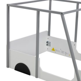 Wooden Twin Size Car-shaped Bed With Roof