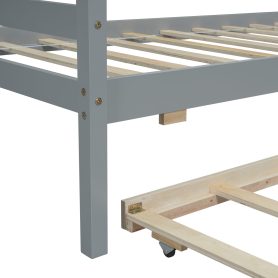 Twin Size House-shaped Bed with Trundle