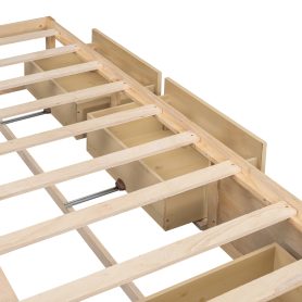 Full Size Platform Bed with 6 Storage Drawers