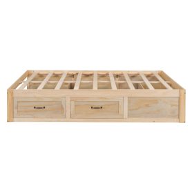 Queen Size Platform Bed With 6 Storage Drawers