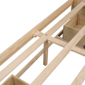 Full Size Platform Bed with 6 Storage Drawers