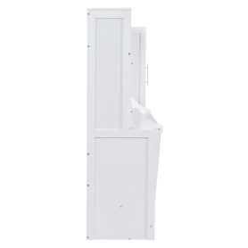 Queen Size Murphy Bed Wall Bed with Closet and Drawers