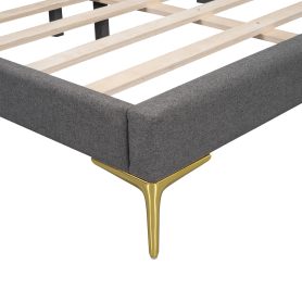 Full Size Upholstered Daybed With Headboard And Armrest, Support Legs