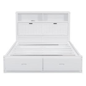 Wood Queen Size Hydraulic Platform Bed with Storage LED Headboard, Charging Station and 2 Drawers 42 Wood Queen Size Hydraulic Platform Bed with Storage LED Headboard, Charging Station and 2 Drawers