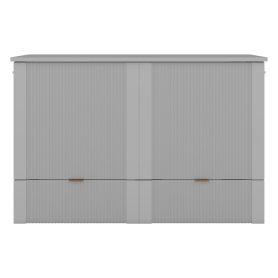 Full Size Murphy Bed with Drawer and a set of Sockets & USB Ports, Pulley Structure Design