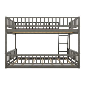 Full XL over Queen Bunk Bed with Ladder and Guardrails 28 Full XL over Queen Bunk Bed with Ladder and Guardrails