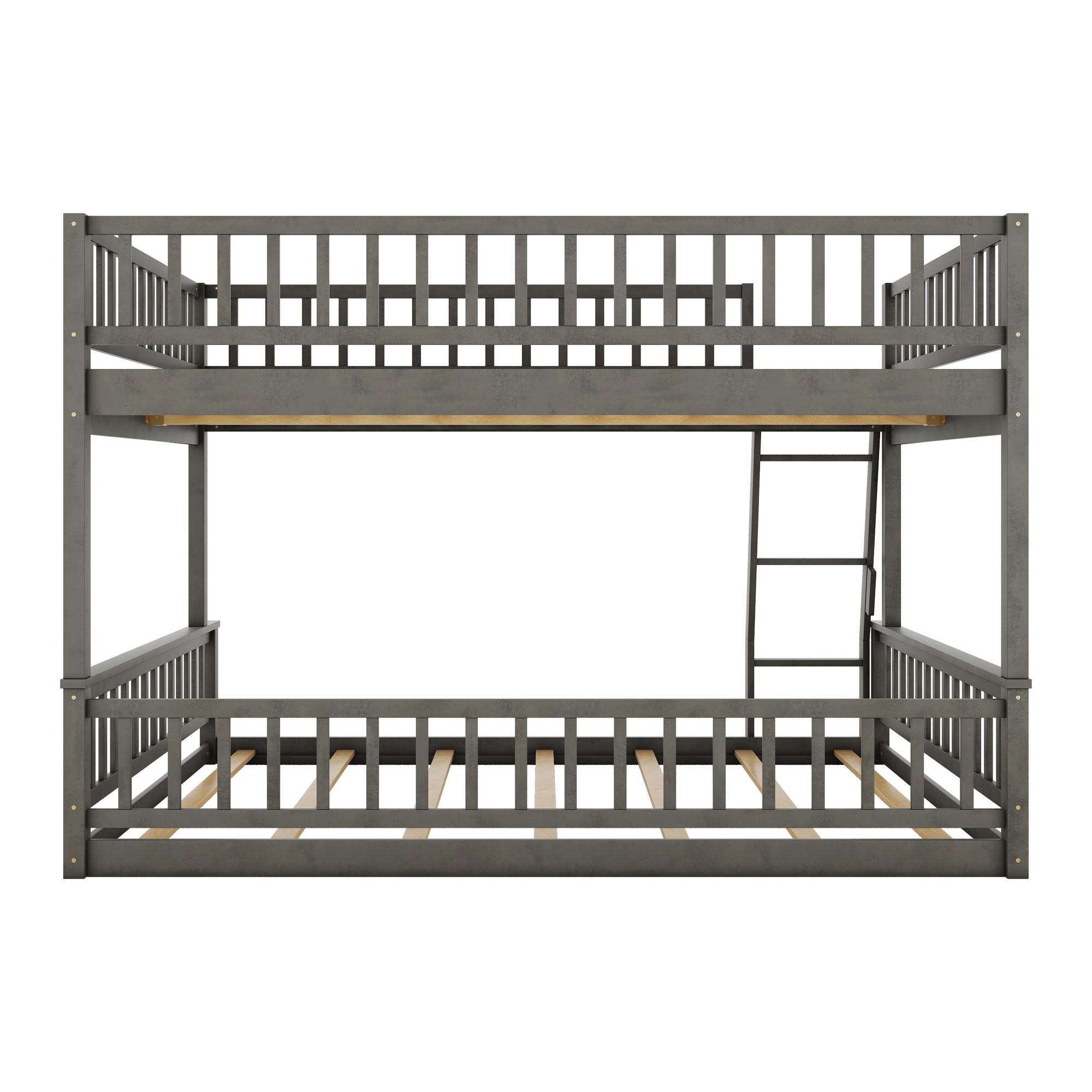 Full XL over Queen Bunk Bed with Ladder and Guardrails 14 Full XL over Queen Bunk Bed with Ladder and Guardrails