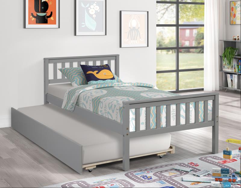 Twin Size Platform Bed Frame With Trundle, Headboard And Footboard 11 Twin Size Platform Bed Frame With Trundle, Headboard And Footboard