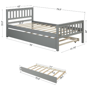 Twin Size Platform Bed Frame With Trundle, Headboard And Footboard 32 Twin Size Platform Bed Frame With Trundle, Headboard And Footboard