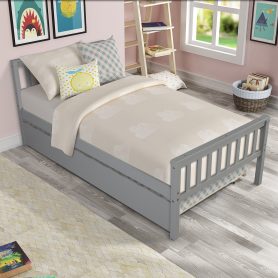 Twin Size Platform Bed Frame With Trundle, Headboard And Footboard 25 Twin Size Platform Bed Frame With Trundle, Headboard And Footboard