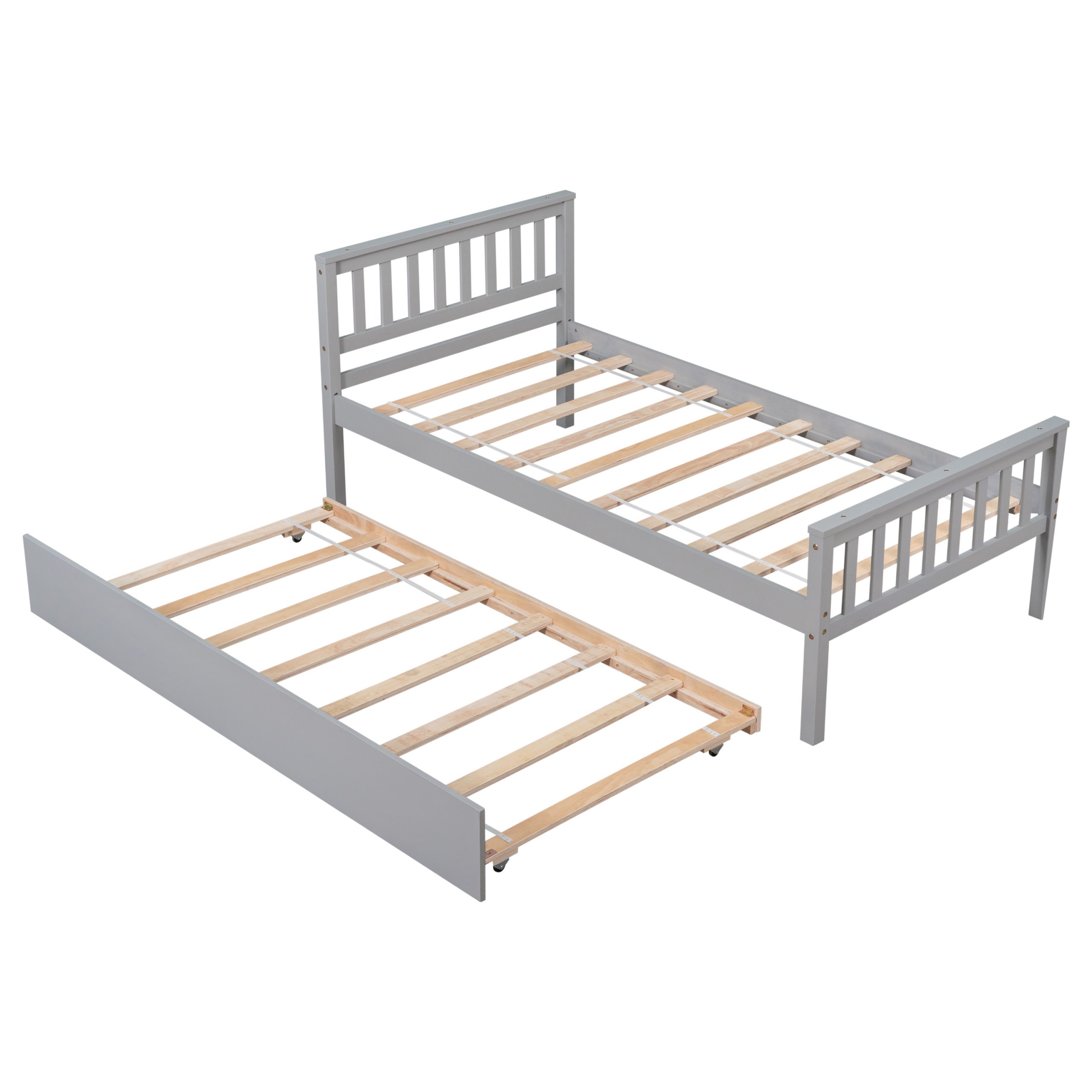 Twin Size Platform Bed Frame With Trundle, Headboard And Footboard 15 Twin Size Platform Bed Frame With Trundle, Headboard And Footboard