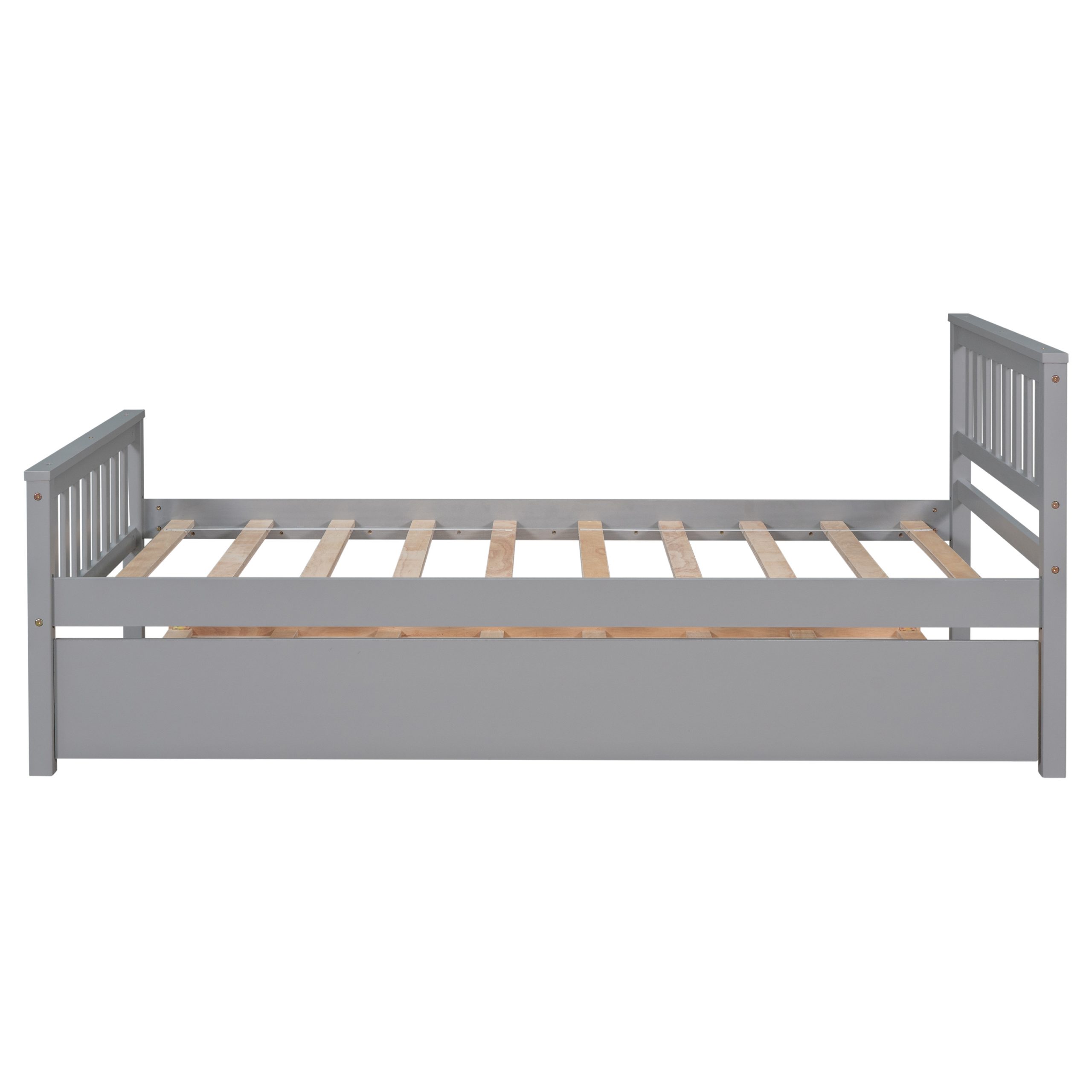 Twin Size Platform Bed Frame With Trundle, Headboard And Footboard 8 Twin Size Platform Bed Frame With Trundle, Headboard And Footboard