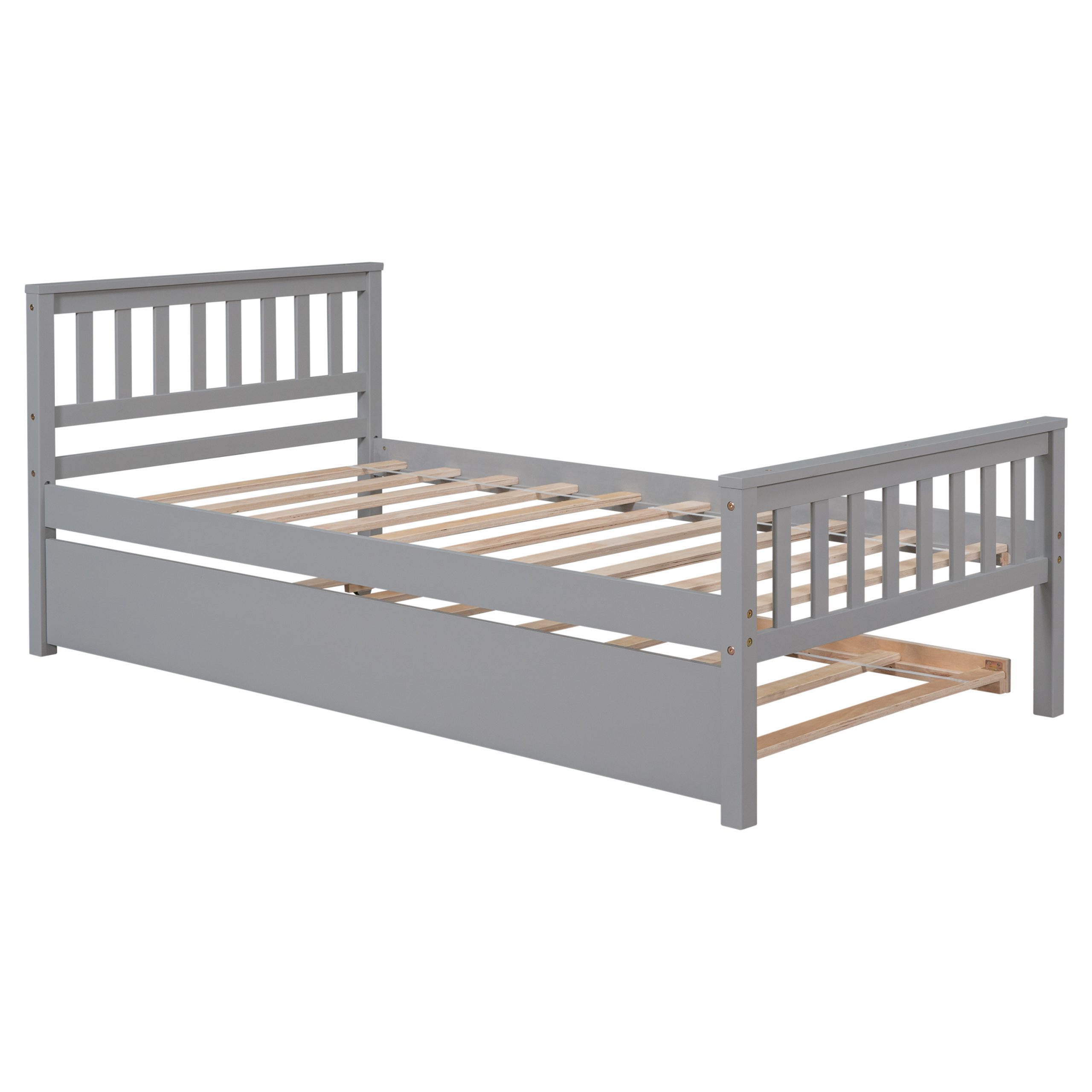 Twin Size Platform Bed Frame With Trundle, Headboard And Footboard 16 Twin Size Platform Bed Frame With Trundle, Headboard And Footboard