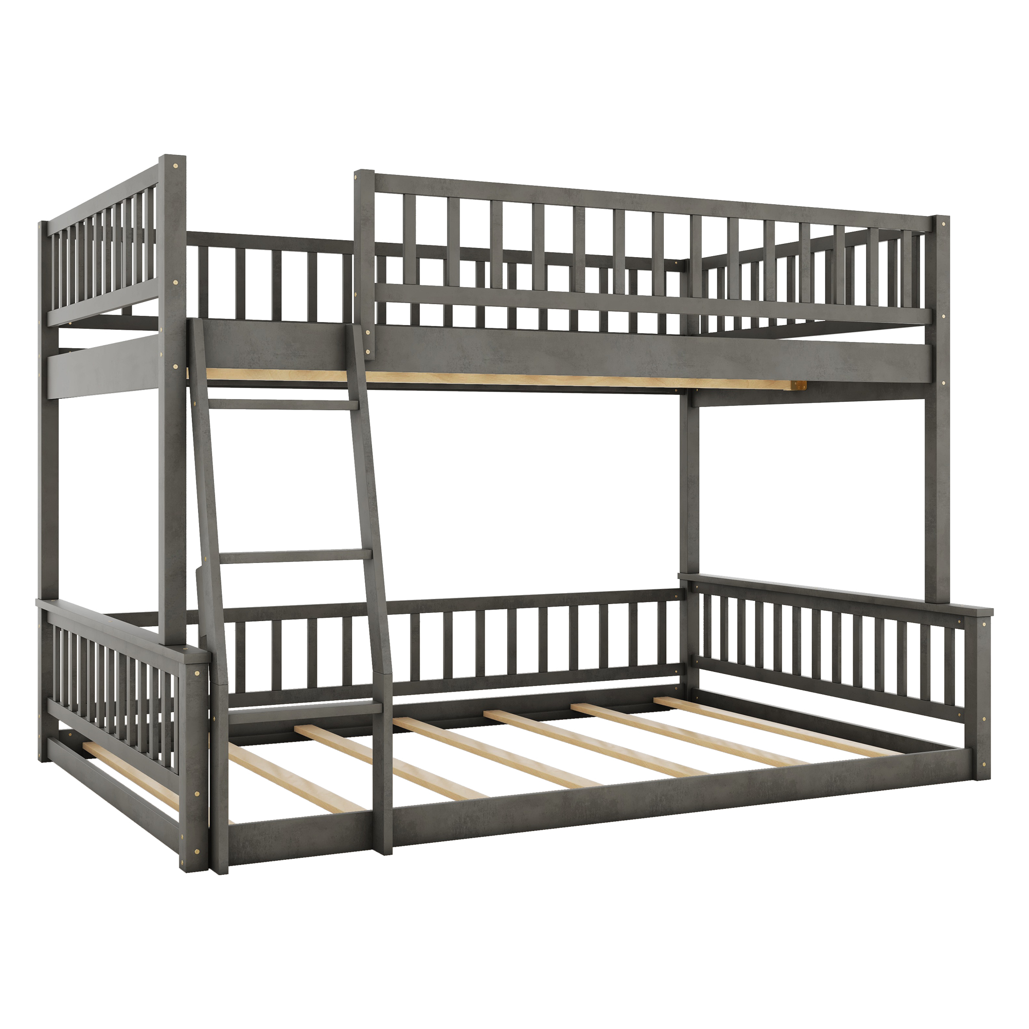 Full XL over Queen Bunk Bed with Ladder and Guardrails 17 Full XL over Queen Bunk Bed with Ladder and Guardrails