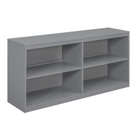 Full Size Loft Bed With Retractable Writing Desk, 4 Drawers And Shelves