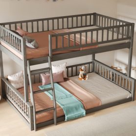 Full XL over Queen Bunk Bed with Ladder and Guardrails 22 Full XL over Queen Bunk Bed with Ladder and Guardrails