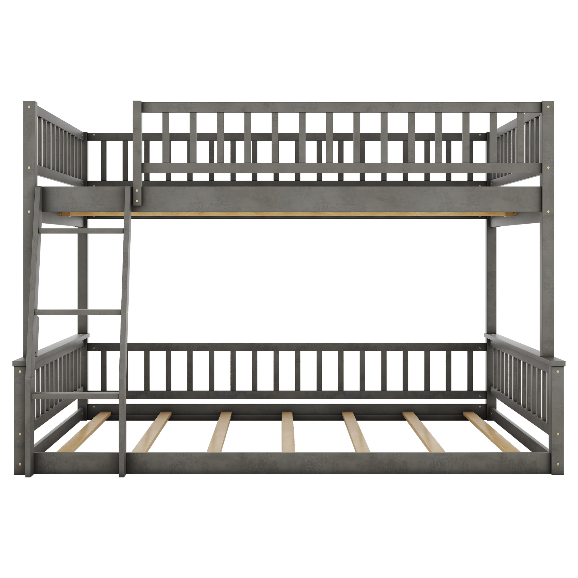 Full XL over Queen Bunk Bed with Ladder and Guardrails 15 Full XL over Queen Bunk Bed with Ladder and Guardrails