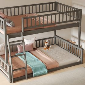Full XL over Queen Bunk Bed with Ladder and Guardrails 21 Full XL over Queen Bunk Bed with Ladder and Guardrails