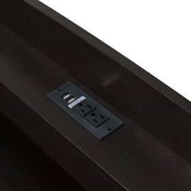 Twin XL Size Platform Bed with Storage LED Headboard, Charging Station, Twin Size Trundle and 2 Drawers