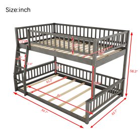 Full XL over Queen Bunk Bed with Ladder and Guardrails 23 Full XL over Queen Bunk Bed with Ladder and Guardrails