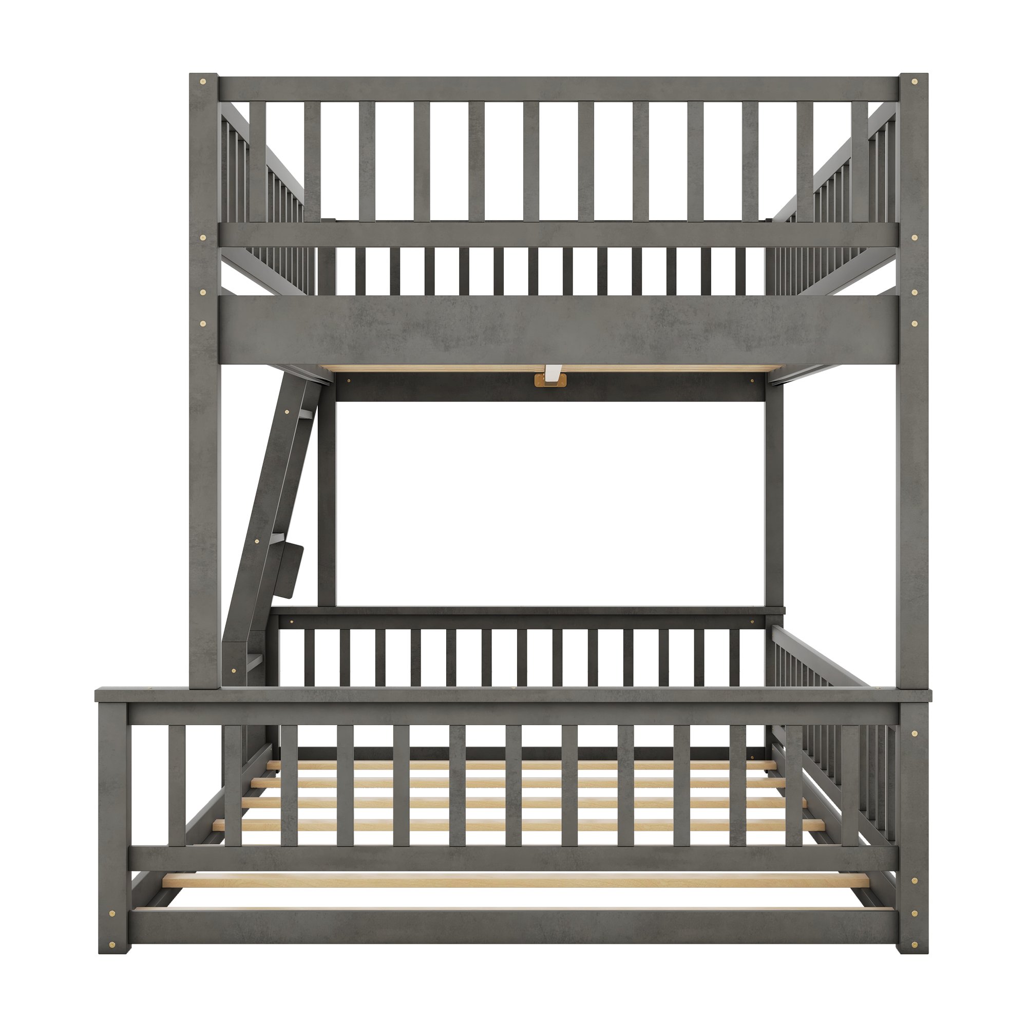 Full XL over Queen Bunk Bed with Ladder and Guardrails 13 Full XL over Queen Bunk Bed with Ladder and Guardrails
