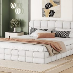 Queen Size Upholstered Platform Bed