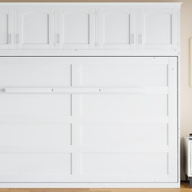 Queen Size Murphy Bed Wall Bed with Top Cabinets
