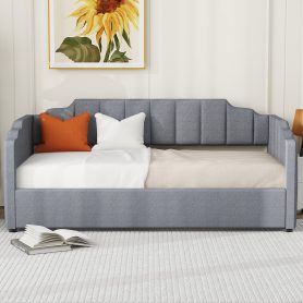 Twin Size Upholstered Daybed With Underneath Storage