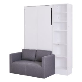 Twin Size Murphy Bed Wall Bed With Sofa and Shelves 39 Twin Size Murphy Bed Wall Bed With Sofa and Shelves