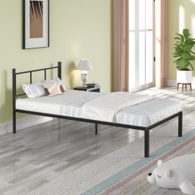 Triple Bunk Bed With Vent Board, Sturdy Metal Frame, and Noise-free Wood Slats