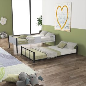 Metal Twin over Twin Bunk Bed with Vent Board 18 Metal Twin over Twin Bunk Bed with Vent Board