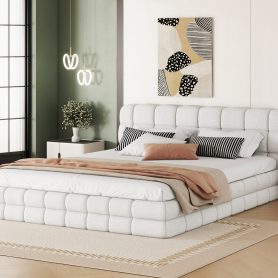 Queen Size Upholstered Platform Bed