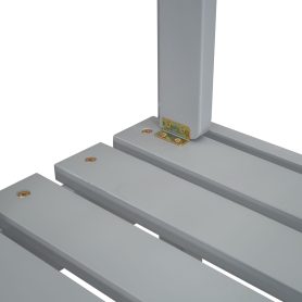 Twin High Loft Bed With Landing Platform, Ladders, Guardrails