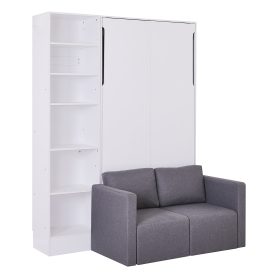 Twin Size Murphy Bed Wall Bed With Sofa and Shelves 37 Twin Size Murphy Bed Wall Bed With Sofa and Shelves