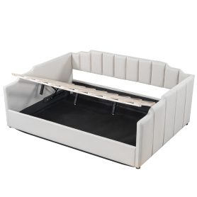 Full Size Upholstered Daybed With Underneath Storage