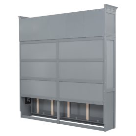 Full Size Murphy Bed Wall Bed with Top Cabinets