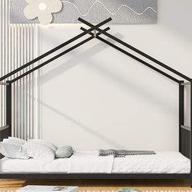 Twin Size Metal House Platform Bed