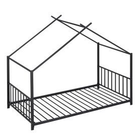 Twin Size Metal House Platform Bed