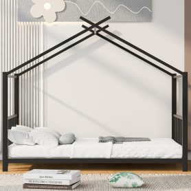 Twin Size Metal House Platform Bed