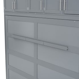 Full Size Murphy Bed Wall Bed with Top Cabinets