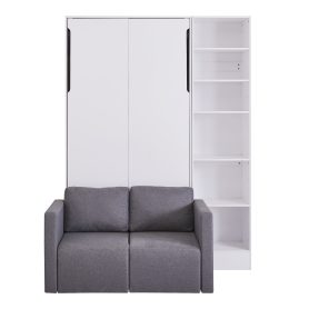 Twin Size Murphy Bed Wall Bed With Sofa and Shelves 40 Twin Size Murphy Bed Wall Bed With Sofa and Shelves