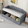 Twin Size Upholstered Daybed With Underneath Storage 1 Twin Size Upholstered Daybed With Underneath Storage