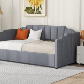 Twin Size Upholstered Daybed With Underneath Storage