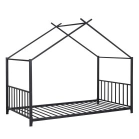 Twin Size Metal House Platform Bed