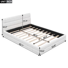 Queen Size Upholstered Platform Bed